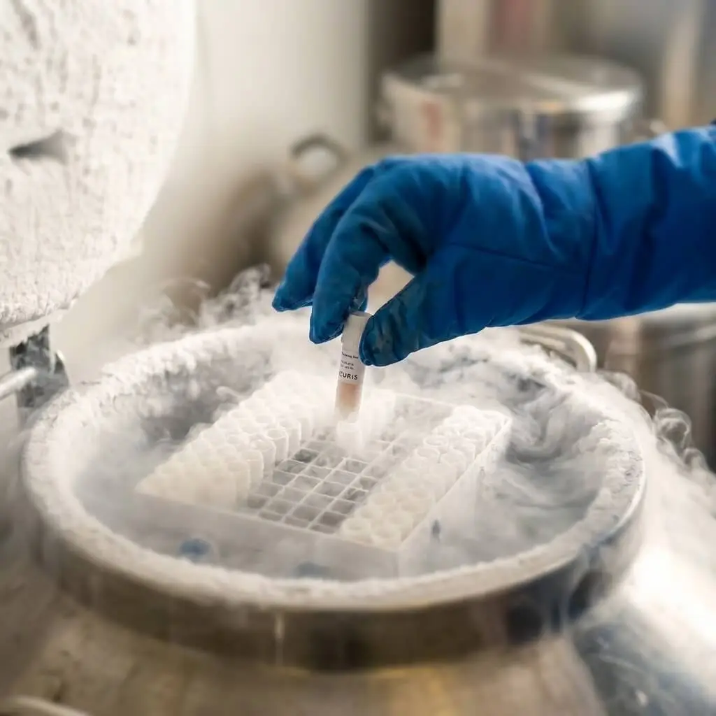 Photography showing in vitro HBV experiment.
